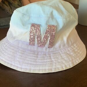 Justice Glitter Initial Bucket Hat M - Pink